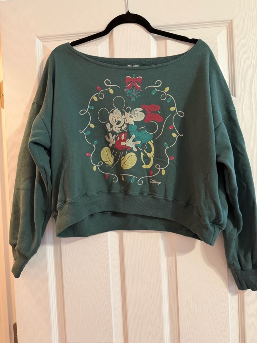 Hollister Forest Green Disney Graphic Sweatshirt